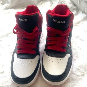 Reebok BB4500 Court Kids’ Basketball Shoes – Red, Black & White – US 1.5 – NWOT